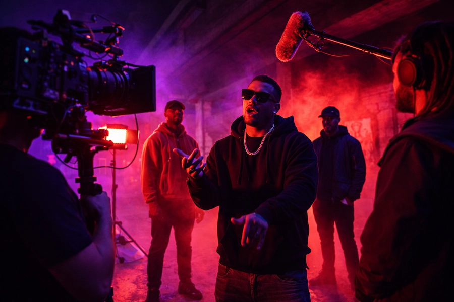 Tournage d'un clip